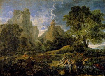 Nicolas Poussin Painting - Nicolas Landscape With Polyphemus classical painter Nicolas Poussin